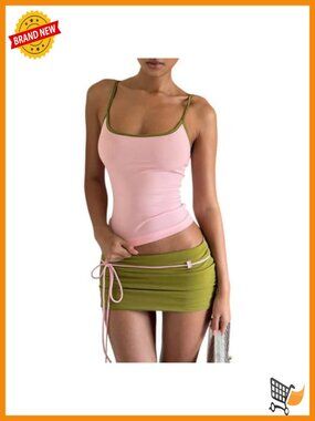 2 Piece Skirt Set Crop Top & Bodycon Mini Skirt Summer Going Out Outfit